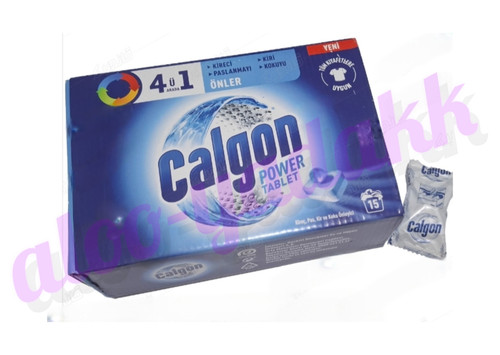 پودر جرمگیر ماشین لباسشویی کالگون (Calgon) 4 در 1 بسته 15 عددی