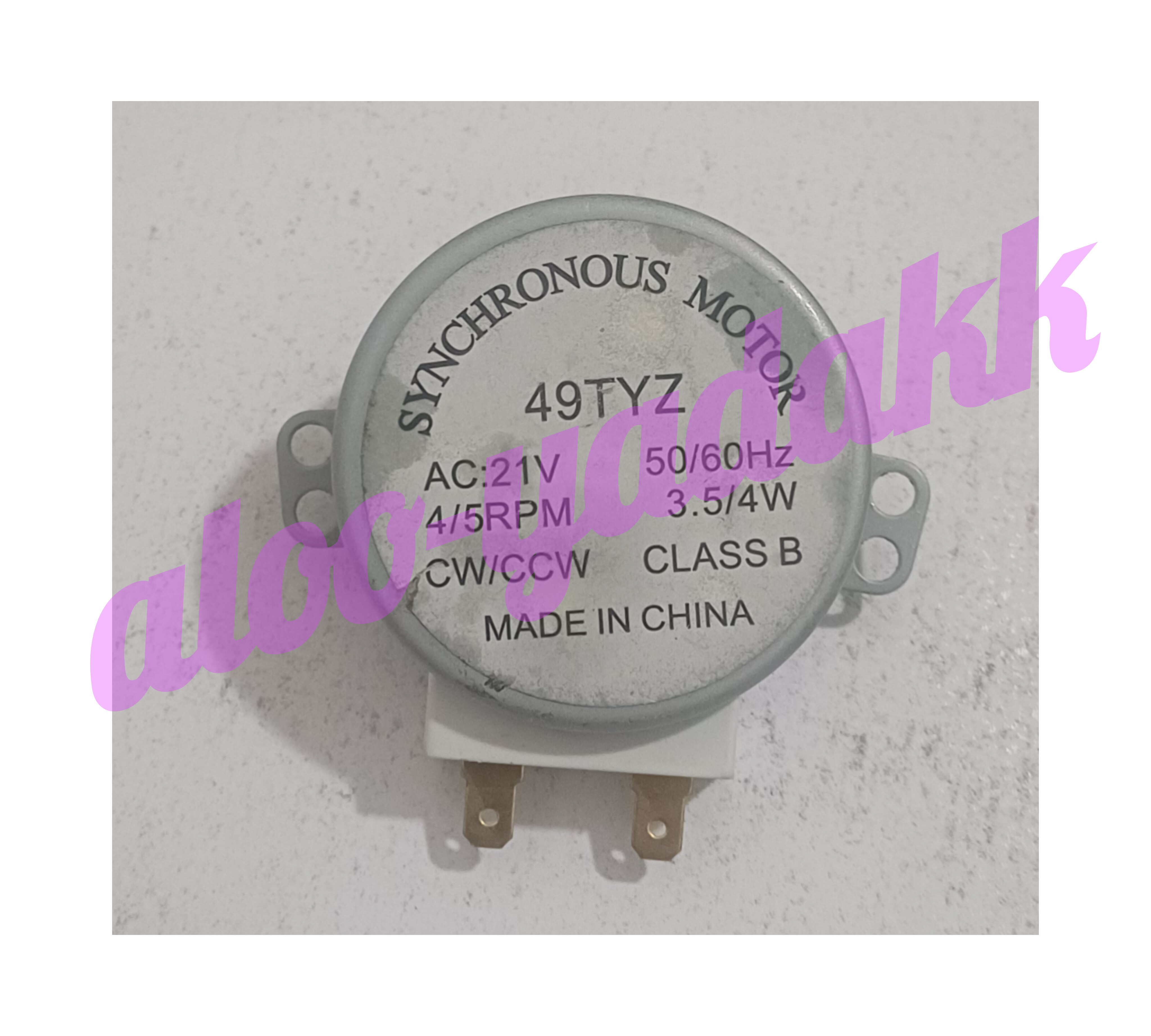 موتور گردون مایکروفر مدل 49TYZ | 21V، 4/5RPM